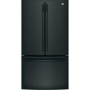 GE 36-inch, 27 cu.ft. Freestanding French 3-Door Refrigerator with Internal Water Dispenser GNE27JGMBB IMAGE 1
