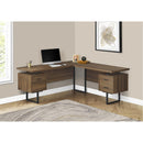  Monarch I 7610 Computer Desk - Walnut/Black Metal IMAGE 9