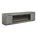 Signature Design by Ashley Naydell W996W1 92" TV Stand with Electric Fireplace IMAGE 1