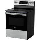 GE 30-inch Freestanding Electric Range with True European Convection Technology JCB840STSS - 182969 IMAGE 4