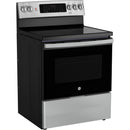 GE 30-inch Freestanding Electric Range with True European Convection Technology JCB840STSS - 182969 IMAGE 5