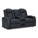  Signature Design by Ashley Fyne-Dyme 3660318 Power Reclining Loveseat with Console and Adjustable Headrest IMAGE 1