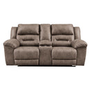  Signature Design by Ashley Stoneland 3990596C Double Reclining Power Loveseat with Console IMAGE 1