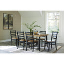  Signature Design by Ashley Blondon D413-425 Rectangular Dining Room Table Set IMAGE 8