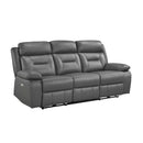  Mazin Furniture Laconia 9629DGY-3PW Power Double Reclining Sofa IMAGE 2