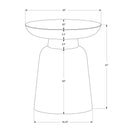  Monarch I 3917 22"H - White Textured Iron Metal Drum IMAGE 7