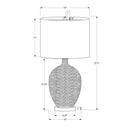  Monarch I 9607 28"H Table Lamp - Cream Ceramic/Ivory Shade IMAGE 7
