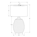  Monarch I 9609 26"H Table Lamp - Cream Resin/Ivory Shade IMAGE 7