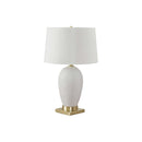  Monarch I 9610 26"H Table Lamp - White Ceramic/Ivory Shade IMAGE 3