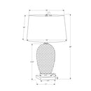  Monarch I 9610 26"H Table Lamp - White Ceramic/Ivory Shade IMAGE 7