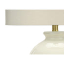  Monarch I 9625 26"H Table Lamp - Cream Ceramic/Ivory Shade IMAGE 4