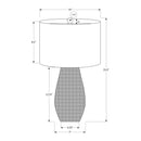  Monarch I 9654 24"H Table Lamp - Grey Resin/Ivory Shade IMAGE 7