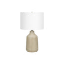  Monarch I 9702 24"H Table Lamp - Beige Concrete/Ivory Shade IMAGE 3