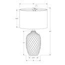  Monarch I 9707 25"H Table Lamp - Cream Ceramic/Ivory Shade IMAGE 7