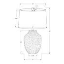  Monarch I 9719 26"H Table Lamp - Cream Ceramic/Ivory Shade IMAGE 7