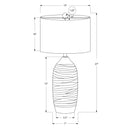  Monarch I 9723 27"H Table Lamp - Grey Resin/Ivory Shade IMAGE 7
