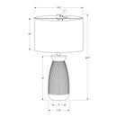  Monarch I 9725 27"H Table Lamp - Grey Ceramic/Grey Shade IMAGE 7