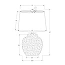  Monarch I 9732 22"H Table Lamp - Cream Concrete/Ivory Shade IMAGE 7