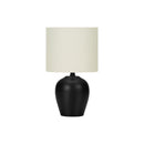  Monarch I 9738 17"H Table Lamp - Black Ceramic/Ivory Shade IMAGE 3