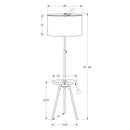  Monarch I 9745 63"H Tripod Floor Lamp - Black Metal/Usb IMAGE 4