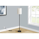  Monarch I 9758 62"H Floor Lamp - Black Metal/Ivory Shade IMAGE 2