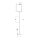  Monarch I 9758 62"H Floor Lamp - Black Metal/Ivory Shade IMAGE 4