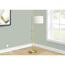  Monarch I 9761 63"H Floor Lamp - Brass Metal/Ivory Shade IMAGE 2