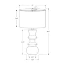  Monarch I 9763 26"H Table Lamp - Black Ceramic/Ivory Shade IMAGE 4