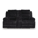  Signature Design by Ashley Rhine Falls PC4280596 Double Reclining Power Loveseat with Console IMAGE 2