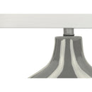  Monarch I 9661 25"H Table Lamp Grey Ceramic / Ivory Shade IMAGE 4