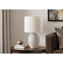  Monarch I 9787 17"H Table Lamp Ivory Ceramic / Ivory Shade IMAGE 1