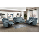 Mazin Furniture Laconia Power Reclining Leather Match Sofa 9629BGY-3PW IMAGE 5