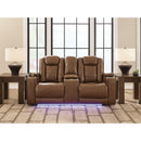  Signature Design by Ashley Gruaro PCU1420018 Power Reclining Loveseat with Console  & Adjutasble Headrest IMAGE 5