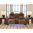  Signature Design by Ashley Gruaro PCU1420018 Power Reclining Loveseat with Console  & Adjutasble Headrest IMAGE 6