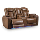  Signature Design by Ashley Gruaro PCU1420018 Power Reclining Loveseat with Console  & Adjutasble Headrest IMAGE 7