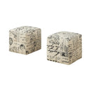 Monarch Home Decor Poufs M0395 IMAGE 1