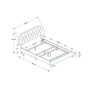 Monarch Queen Upholstered Platform Bed M1009 IMAGE 5