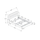 Monarch Twin Upholstered Platform Bed M1013 IMAGE 5