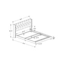 Monarch Queen Upholstered Platform Bed M1254 IMAGE 5
