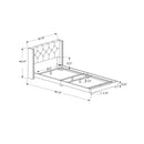 Monarch Twin Upholstered Platform Bed M0288 IMAGE 5