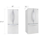 LG 30-inch, 21.8 cu.ft. Freestanding French 3-Door Refrigerator with SmartDiagnosis™ Technology LRFNS2200W IMAGE 14