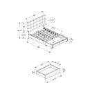 Monarch Queen Upholstered Platform Bed with Storage M0289 IMAGE 5