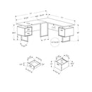 Monarch Office Desks L-Shaped Desks M1393 IMAGE 11