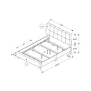 Monarch Queen Upholstered Platform Bed M1305 IMAGE 5